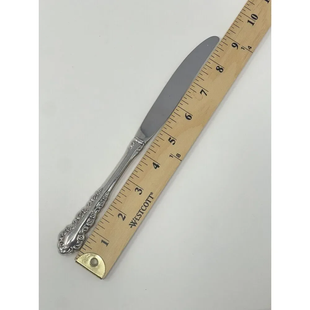 Oneida Shelley Cube USA Stainless Modern Hollow Dinner Knives 9 1/8” Set Of 5